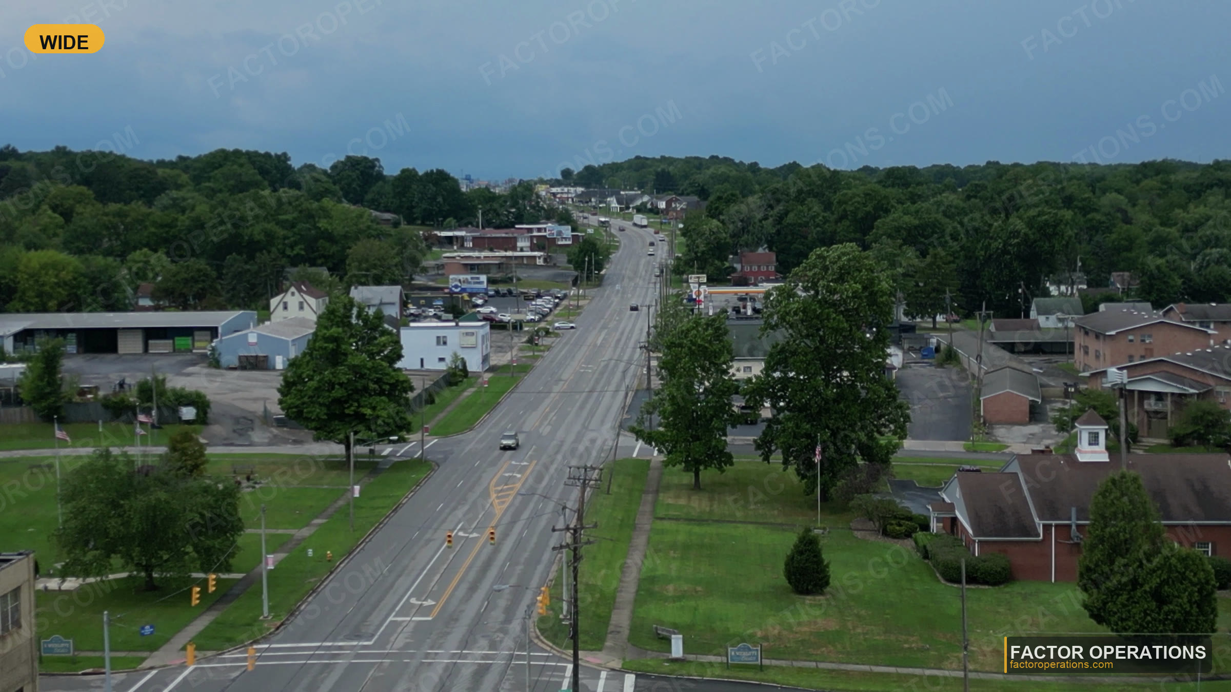 Austintown Fire Department Station 2 — wide aerial view